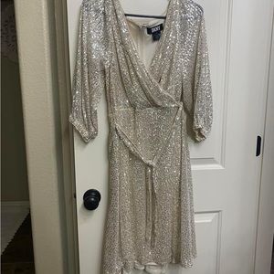 Silver beaded dress